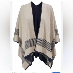 Cabi - Navy and Tan reversible poncho